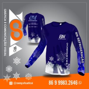 Camisa Personalizada Manga Longa Com Capuz, Estampa Total - Sublimação, Malha Dryfit